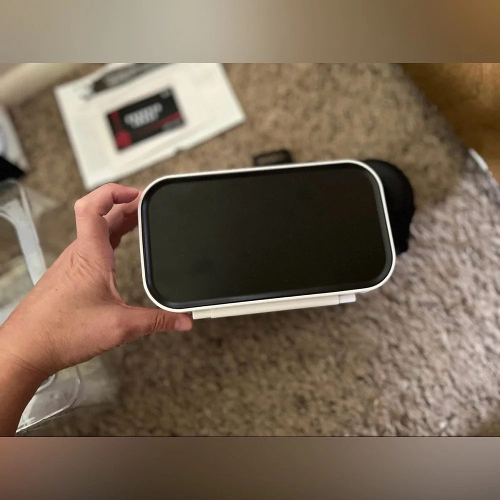 Sharper Image Black Virtual Reality Headset With Built-in Headphones
